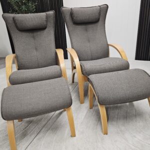 2 stk Brunstad Delta Adventure lenestoler med krakk - Bilde 10