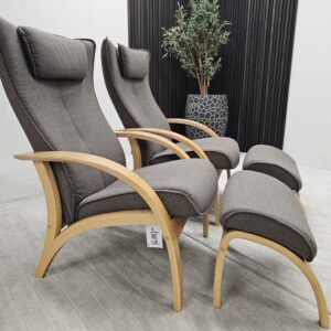 2 stk Brunstad Delta Adventure lenestoler med krakk - Bilde 8