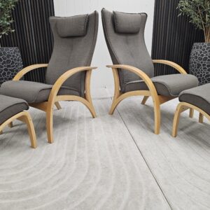 2 stk Brunstad Delta Adventure lenestoler med krakk - Bilde 4