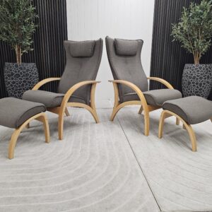 2 stk Brunstad Delta Adventure lenestoler med krakk - Bilde 5