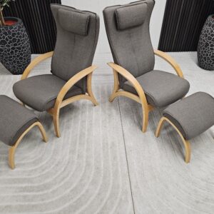 2 stk Brunstad Delta Adventure lenestoler med krakk - Bilde 9