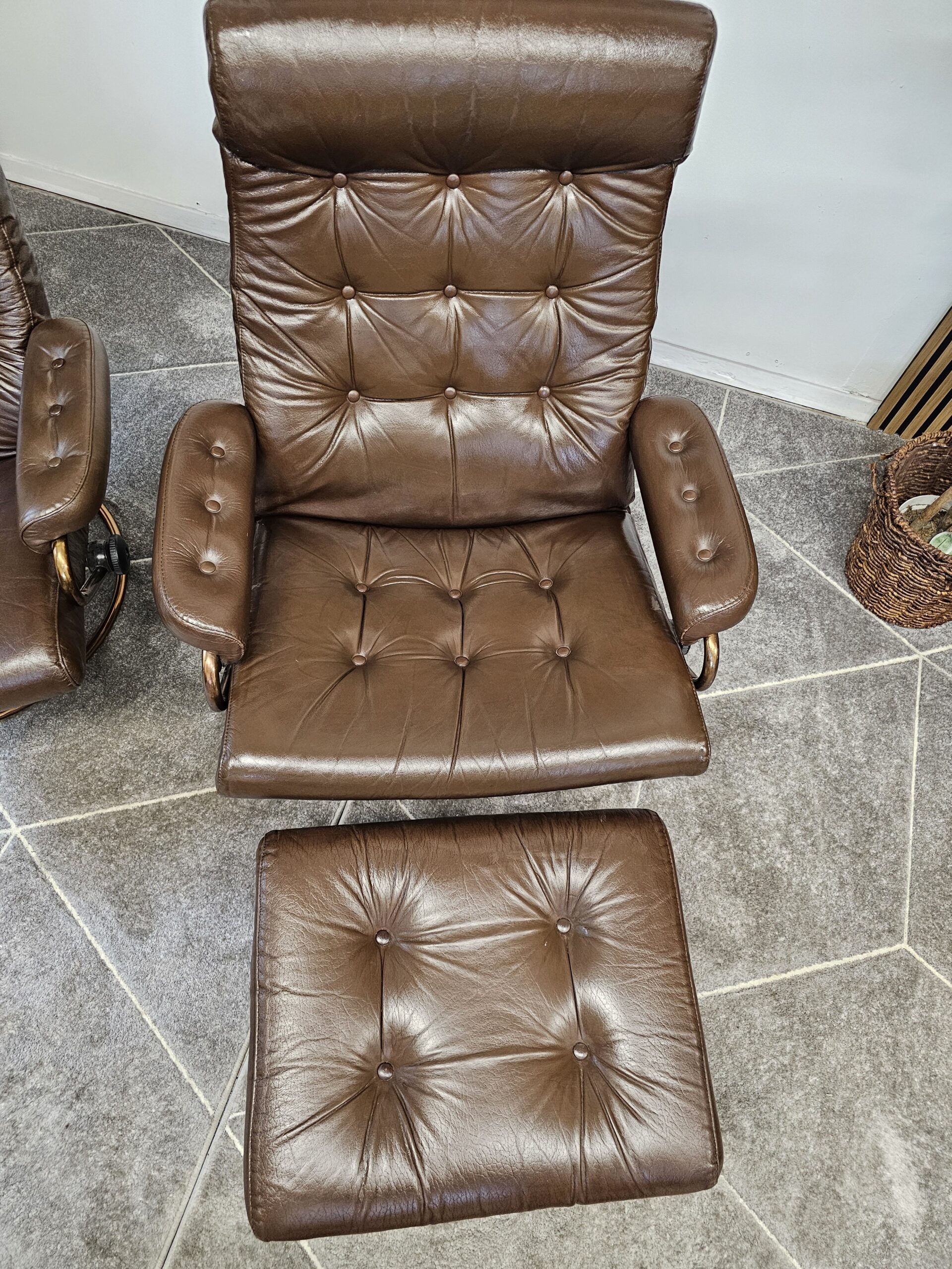 2 stk. Stressless Original 1974 lenestoler med krakk fra Ekornes - Bilde 18