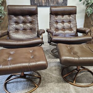 2 stk. Stressless Original 1974 lenestoler med krakk fra Ekornes - Bilde 3