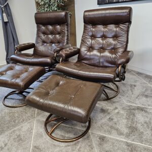 2 stk. Stressless Original 1974 lenestoler med krakk fra Ekornes - Bilde 5