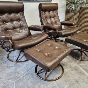 2 stk. Stressless Original 1974 lenestoler med krakk fra Ekornes - Bilde 1