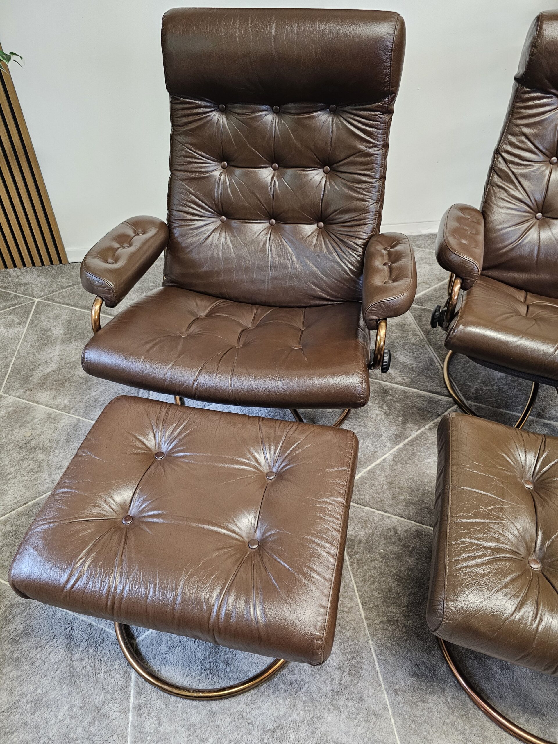 2 stk. Stressless Original 1974 lenestoler med krakk fra Ekornes - Bilde 7