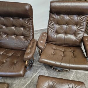 2 stk. Stressless Original 1974 lenestoler med krakk fra Ekornes - Bilde 8