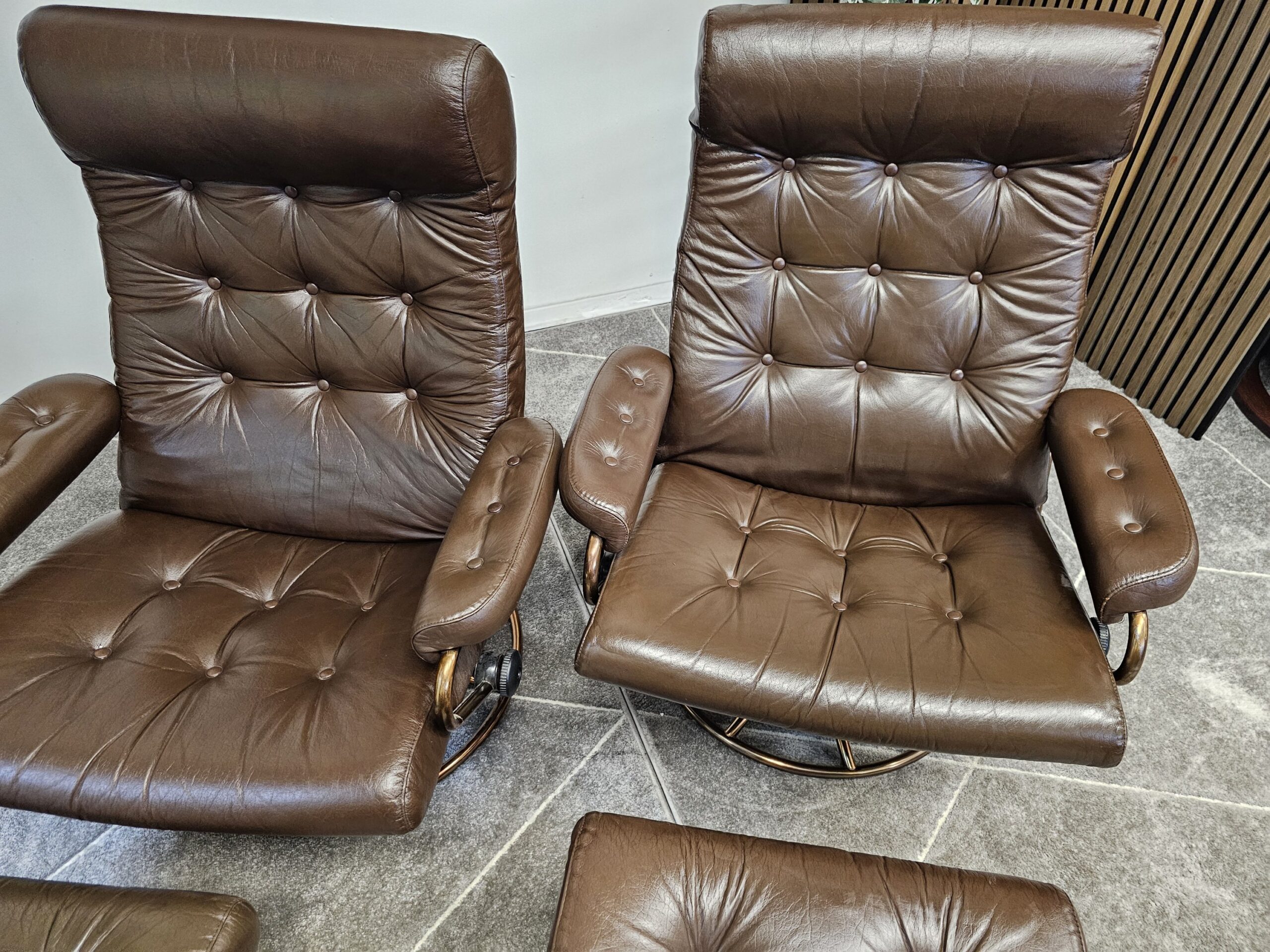 2 stk. Stressless Original 1974 lenestoler med krakk fra Ekornes - Bilde 8
