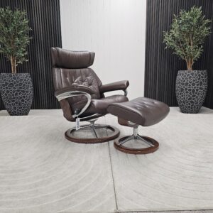 Stressless® Skyline Signature lenestol med krakk - Bilde 2