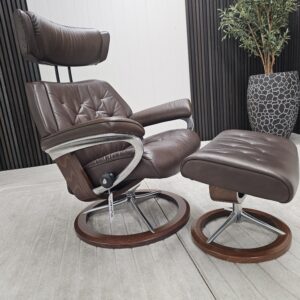 Stressless® Skyline Signature lenestol med krakk - Bilde 4
