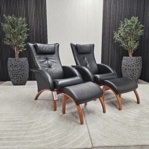 2 stk. Brunstad Delta Legend lenestoler med krakk - Bilde 3