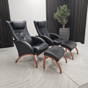 2 stk. Brunstad Delta Legend lenestoler med krakk - Bilde 2