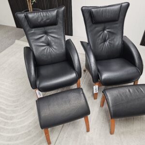 2 stk. Brunstad Delta Legend lenestoler med krakk - Bilde 6