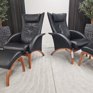 2 stk. Brunstad Delta Legend lenestoler med krakk - Bilde 7