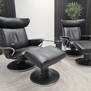 2 stk. Stressless® Jazz lenestoler med krakk - Bilde 4