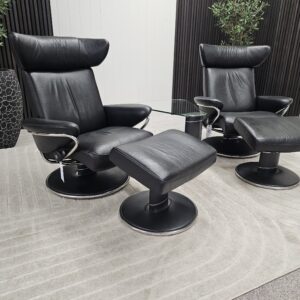 2 stk. Stressless® Jazz lenestoler med krakk - Bilde 2
