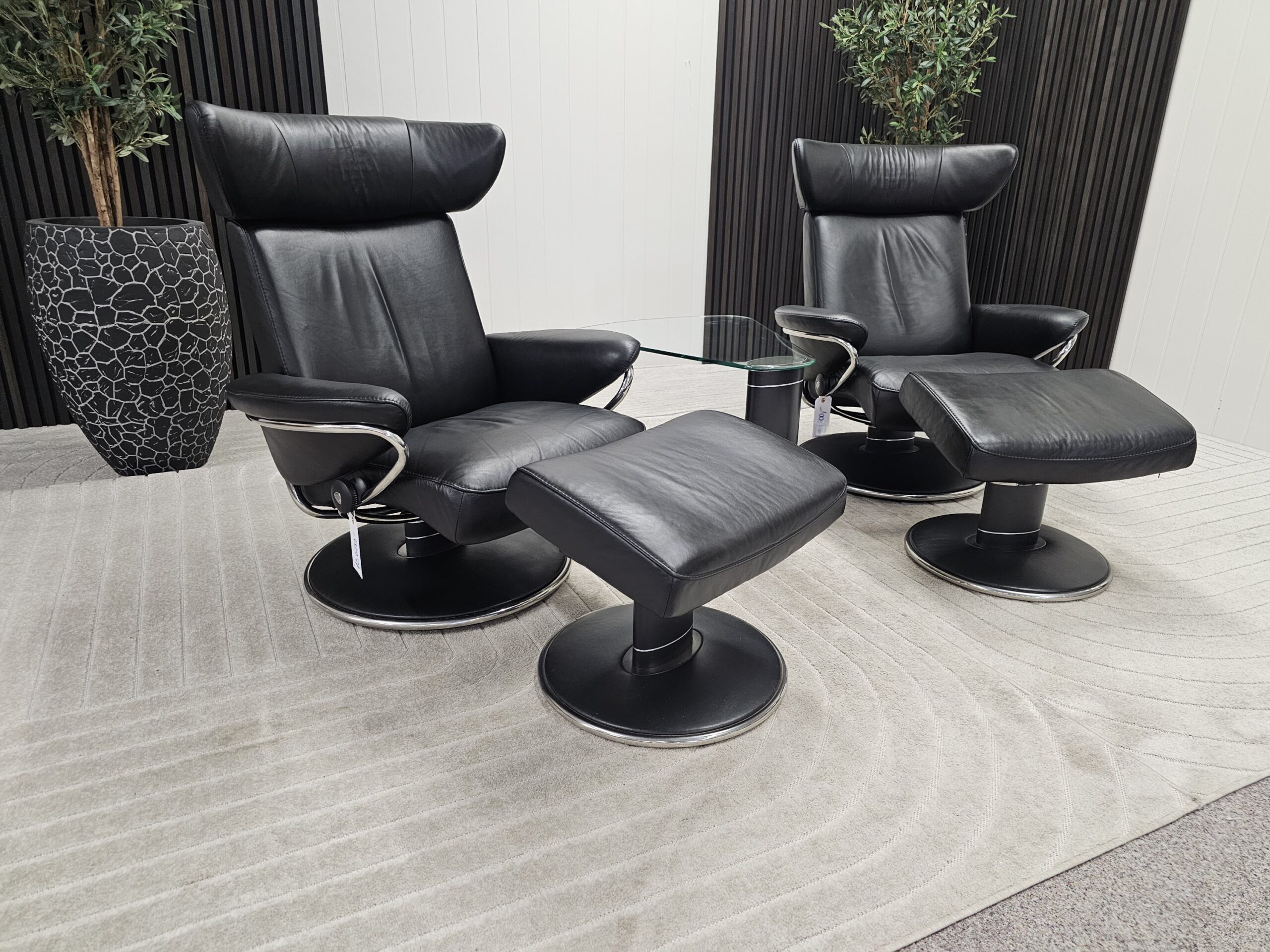 2 stk. Stressless® Jazz lenestoler med krakk - Bilde 2