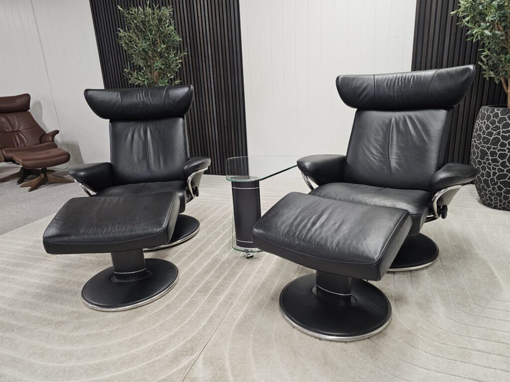 2 stk. Stressless® Jazz lenestoler med krakk
