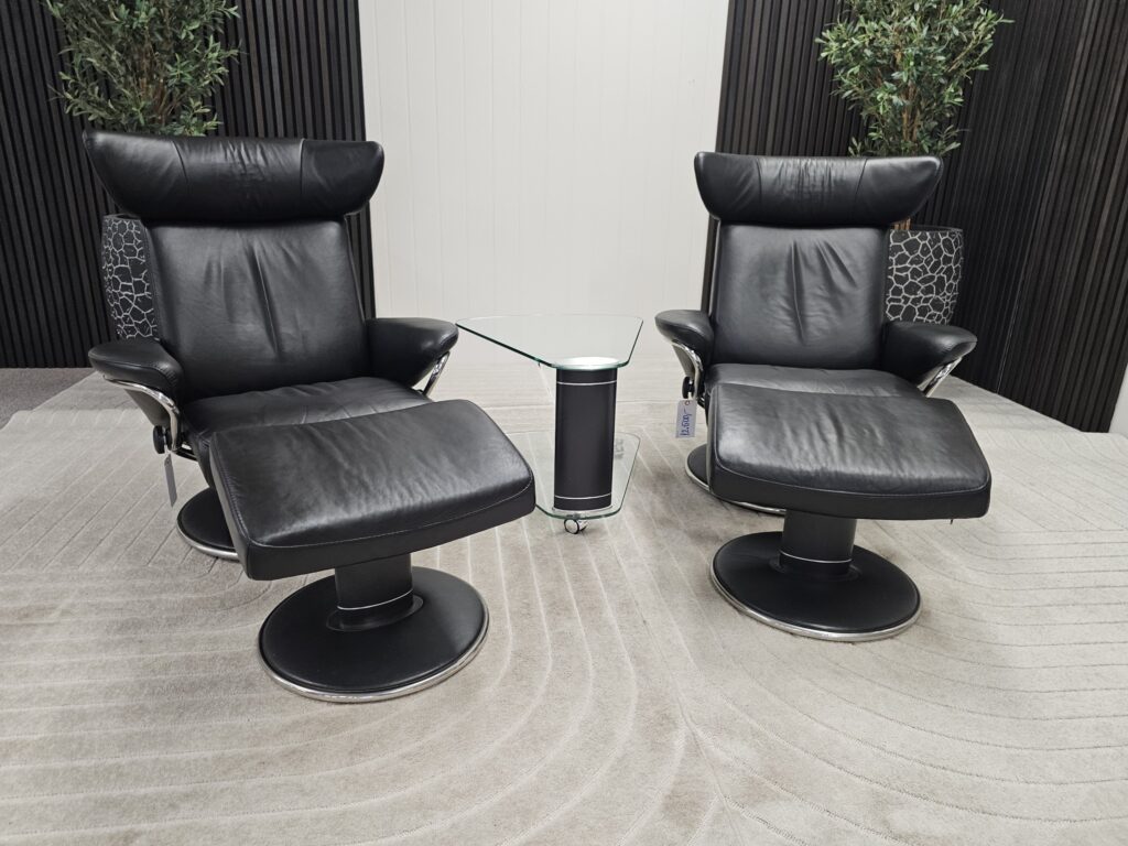 2 stk. Stressless® Jazz lenestoler med krakk