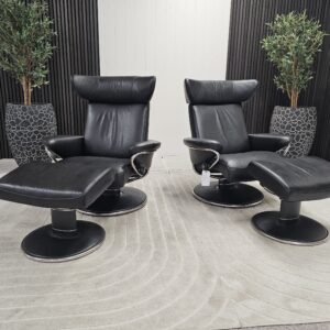 2 stk. Stressless® Jazz lenestoler med krakk - Bilde 1