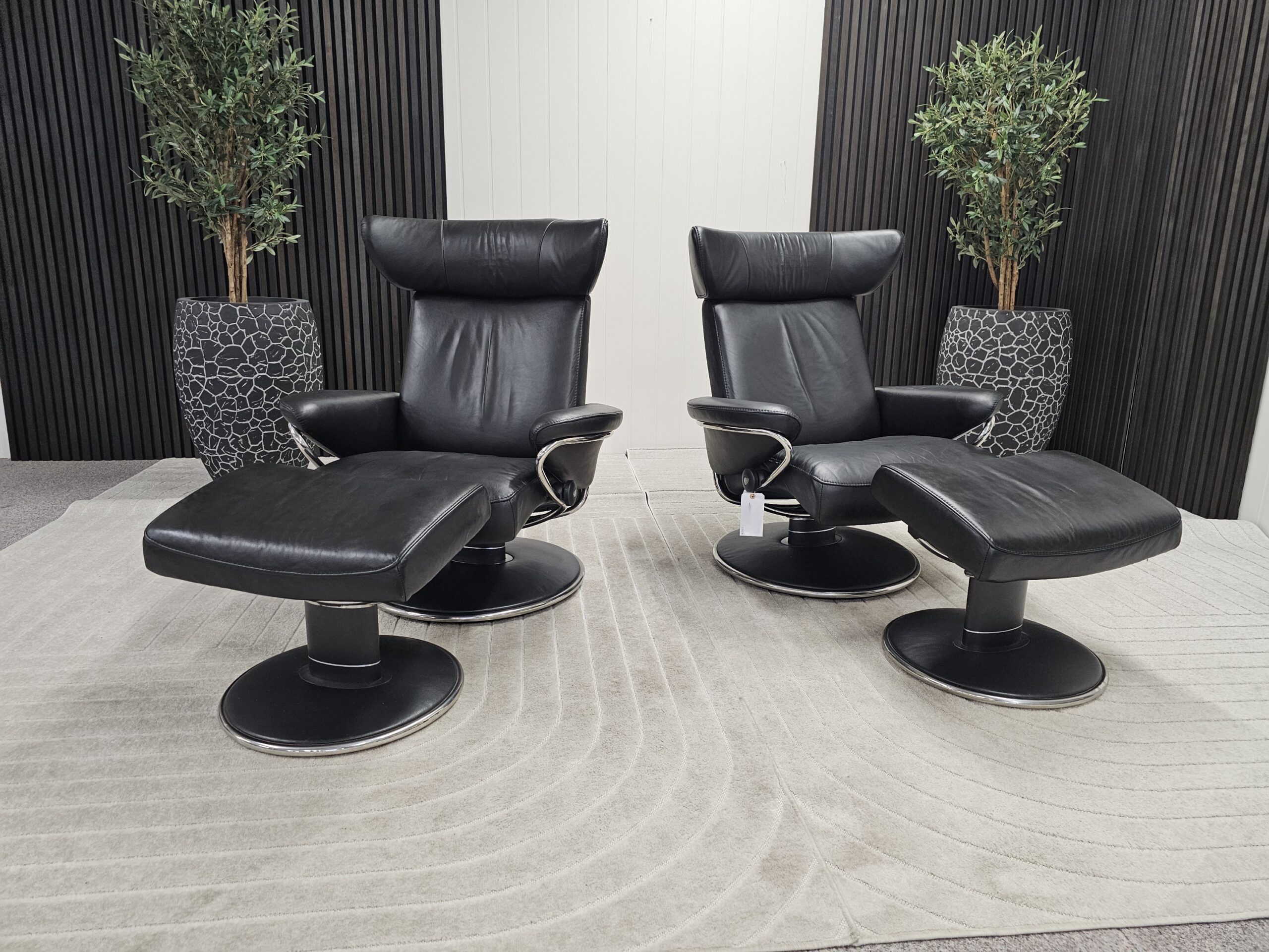 2 stk. Stressless® Jazz lenestoler med krakk - Bilde 1