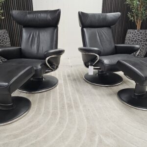 2 stk. Stressless® Jazz lenestoler med krakk - Bilde 3