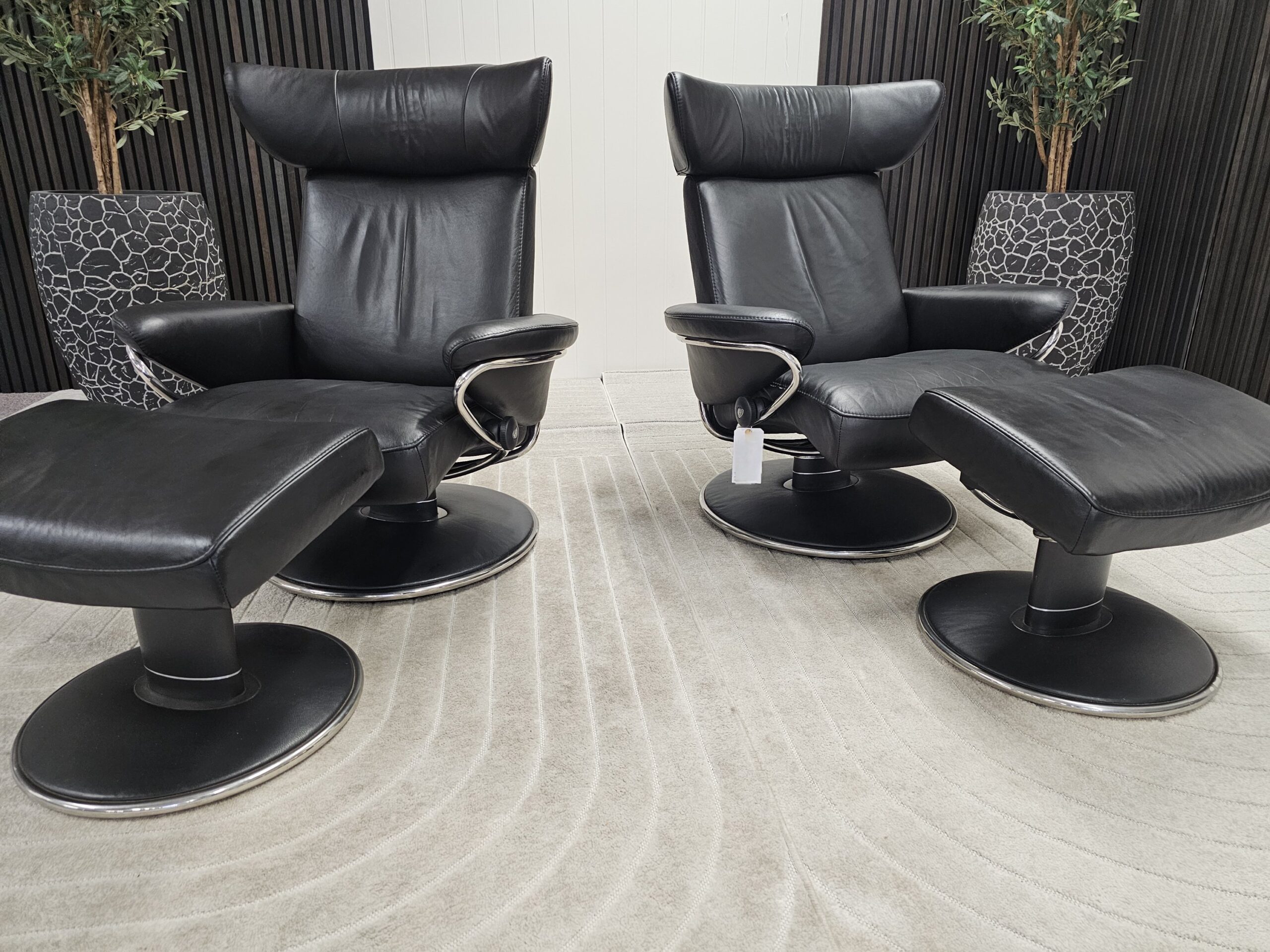 2 stk. Stressless® Jazz lenestoler med krakk - Bilde 3