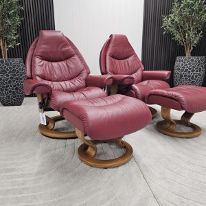 2 stk. Stressless Voyager lenestol med krakk - Bilde 9