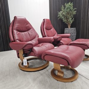 2 stk. Stressless Voyager lenestol med krakk - Bilde 14