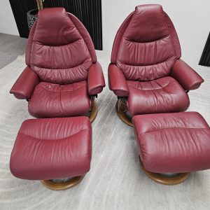 2 stk. Stressless Voyager lenestol med krakk - Bilde 7
