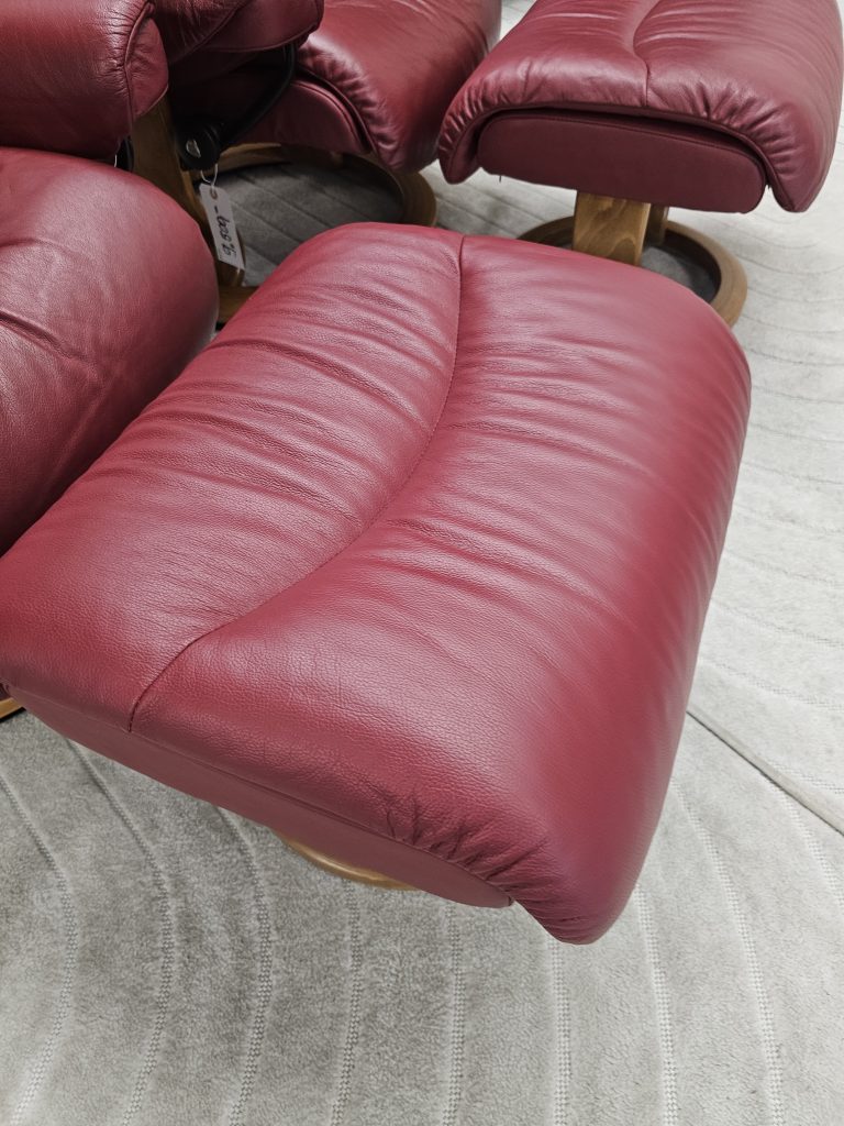 2 stk. Stressless Voyager lenestol med krakk