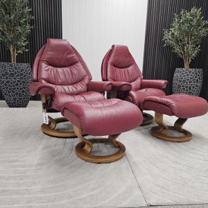 2 stk. Stressless Voyager lenestol med krakk - Bilde 2