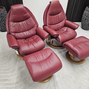 2 stk. Stressless Voyager lenestol med krakk - Bilde 8