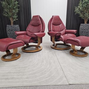 2 stk. Stressless Voyager lenestol med krakk - Bilde 5