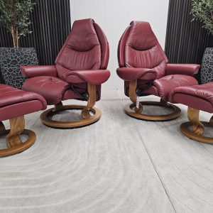 2 stk. Stressless Voyager lenestol med krakk - Bilde 4