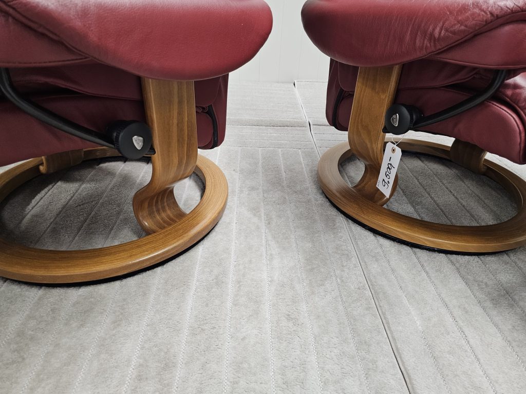 2 stk. Stressless Voyager lenestol med krakk