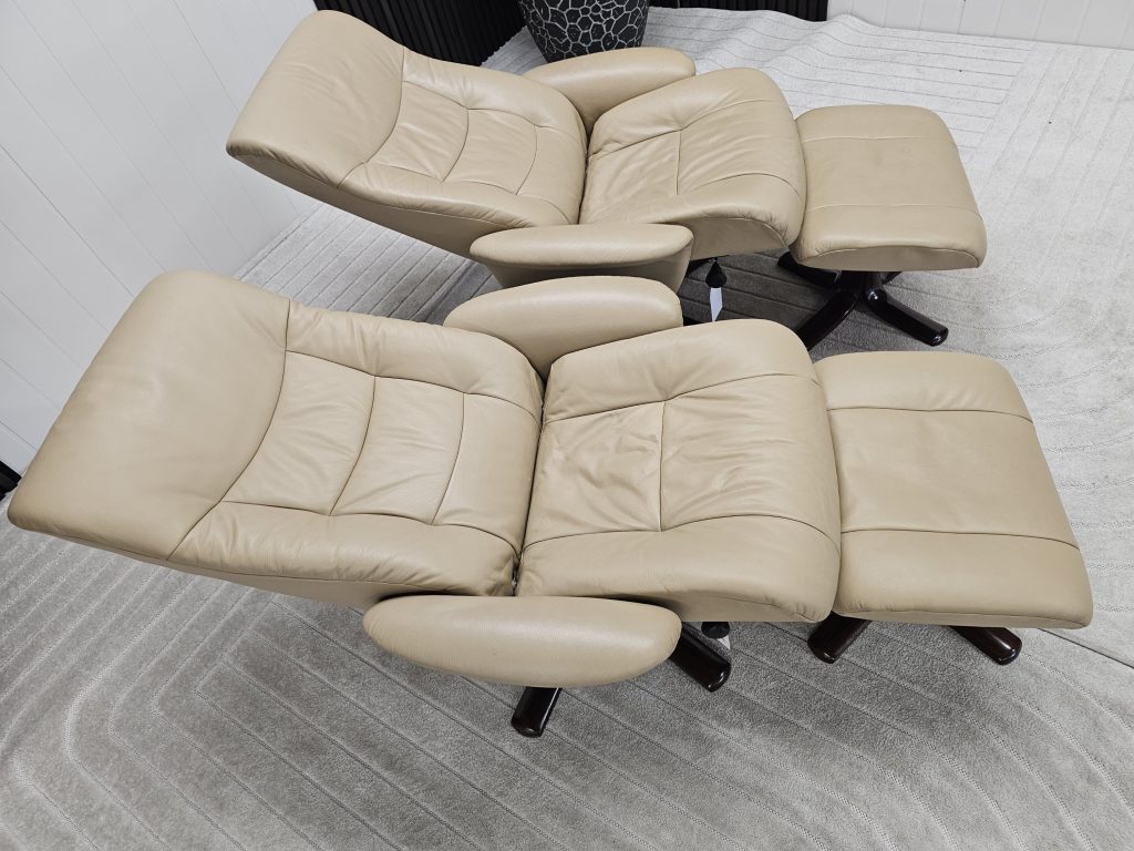 2 stk IMG Comfort lenestoler med krakk