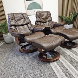 2 stk. Stressless® Reno lenestoler med krakk - Bilde 5