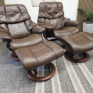 2 stk. Stressless® Reno lenestoler med krakk - Bilde 2
