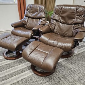 2 stk. Stressless® Reno lenestoler med krakk - Bilde 7