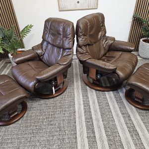 2 stk. Stressless® Reno lenestoler med krakk - Bilde 4