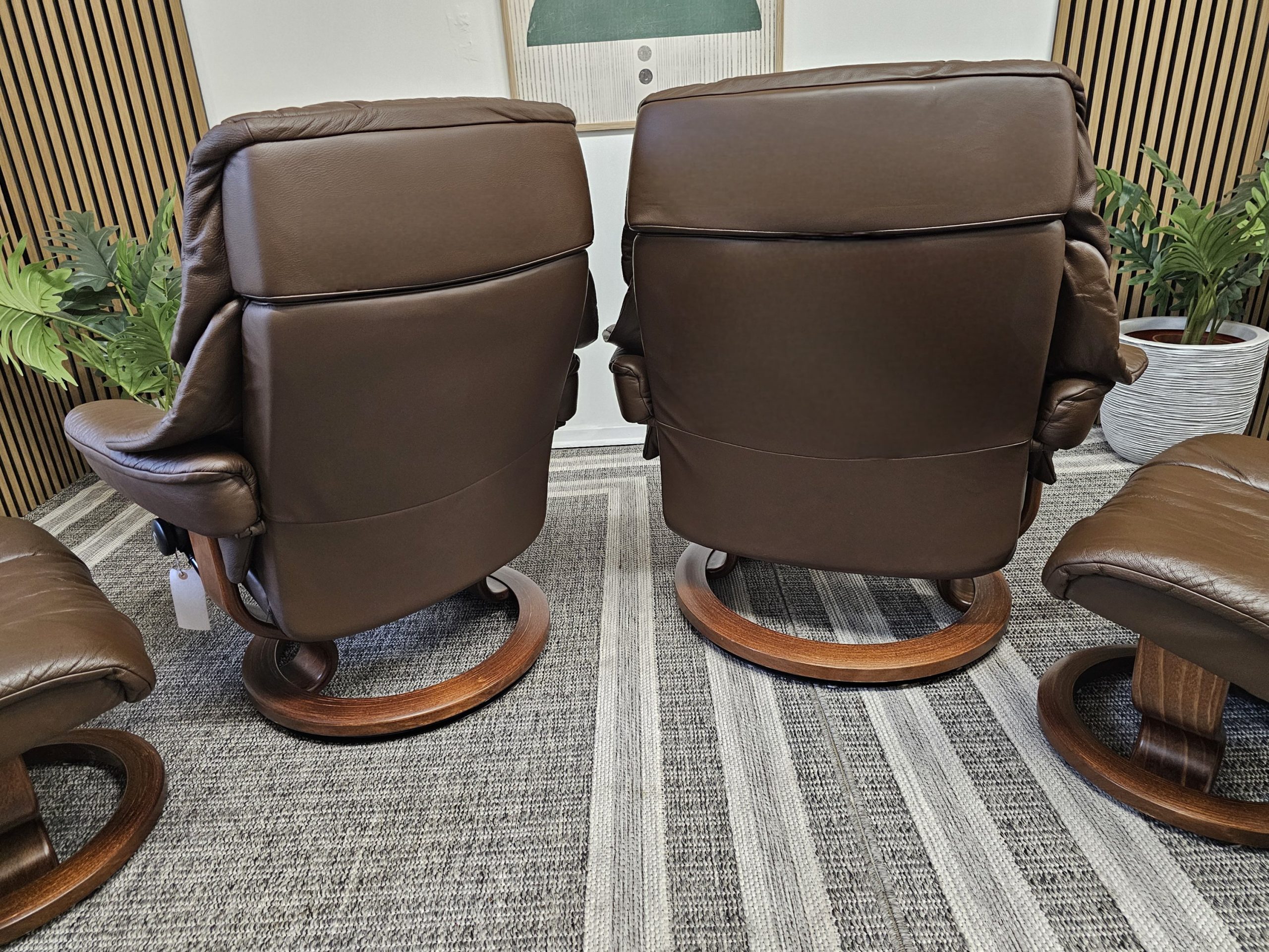 2 stk. Stressless® Reno lenestoler med krakk - Bilde 8