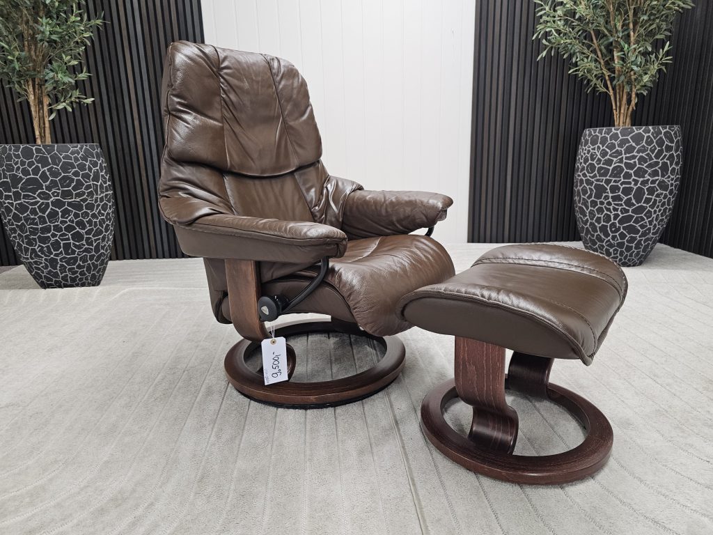 Stressless® Reno lenestol med krakk