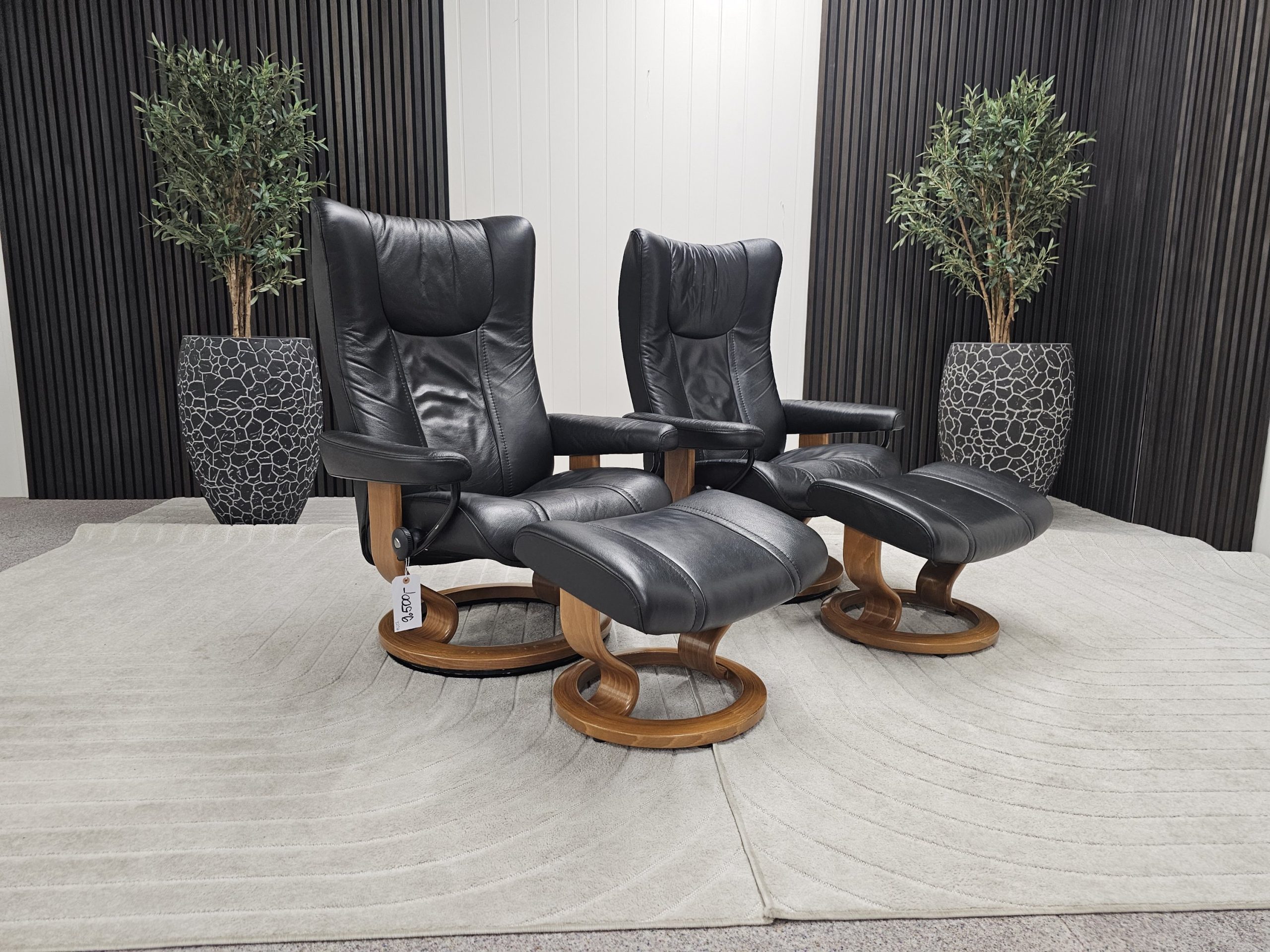 2 stk. Stressless® Wing lenestoler med krakk - Bilde 11