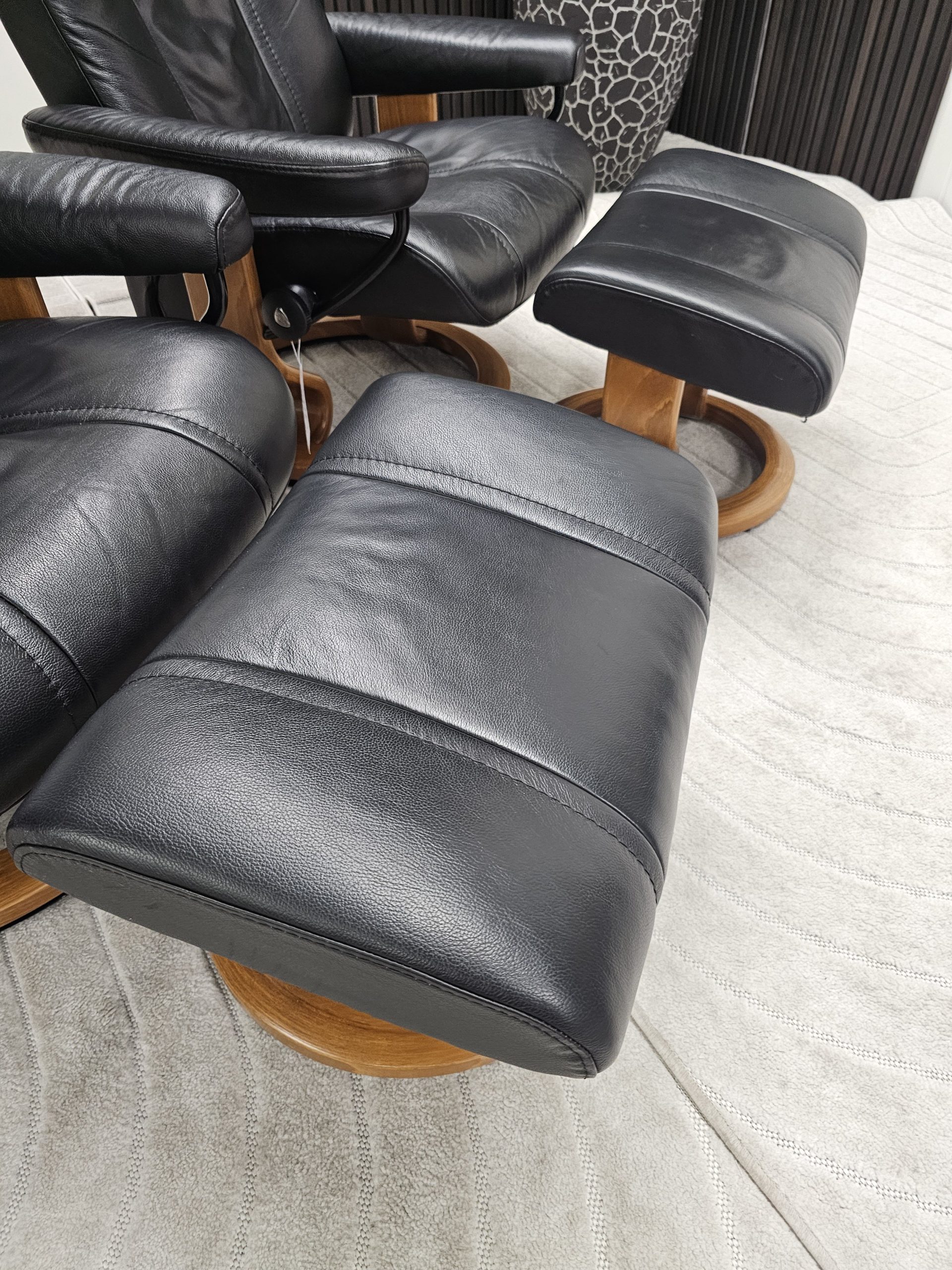 2 stk. Stressless® Wing lenestoler med krakk - Bilde 21