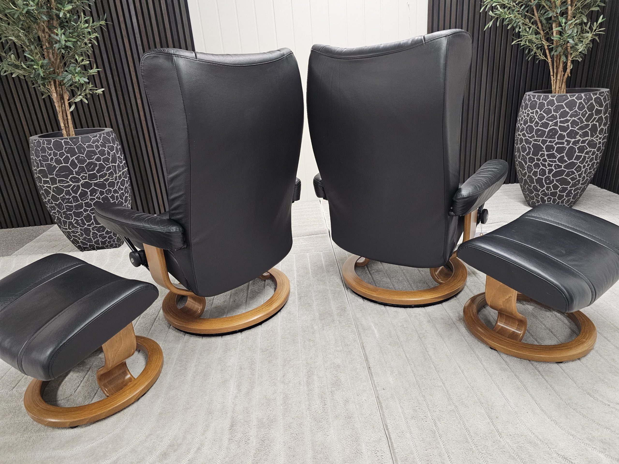 2 stk. Stressless® Wing lenestoler med krakk - Bilde 16