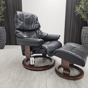 Stressless® Reno lenestol med krakk - Bilde 1