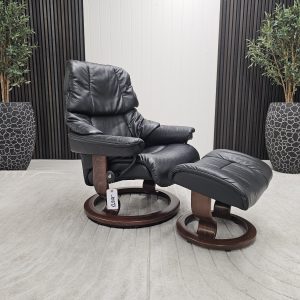 Stressless® Reno lenestol med krakk - Bilde 2