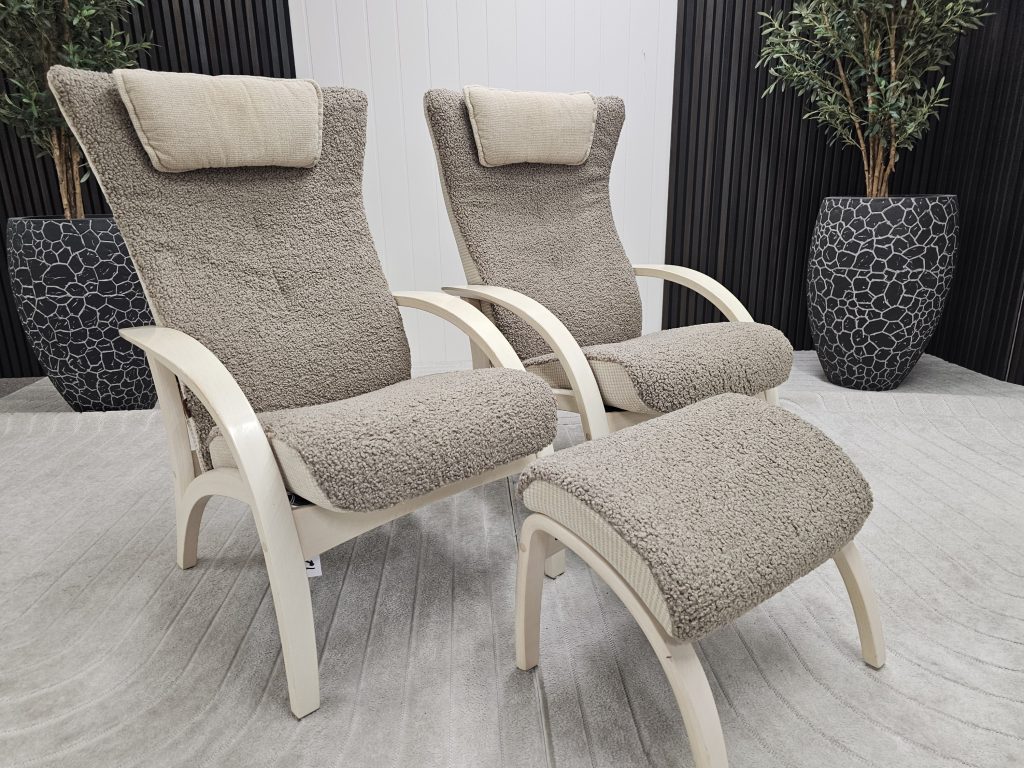 2 stk. Brunstad Delta Adventure lenestoler + krakk