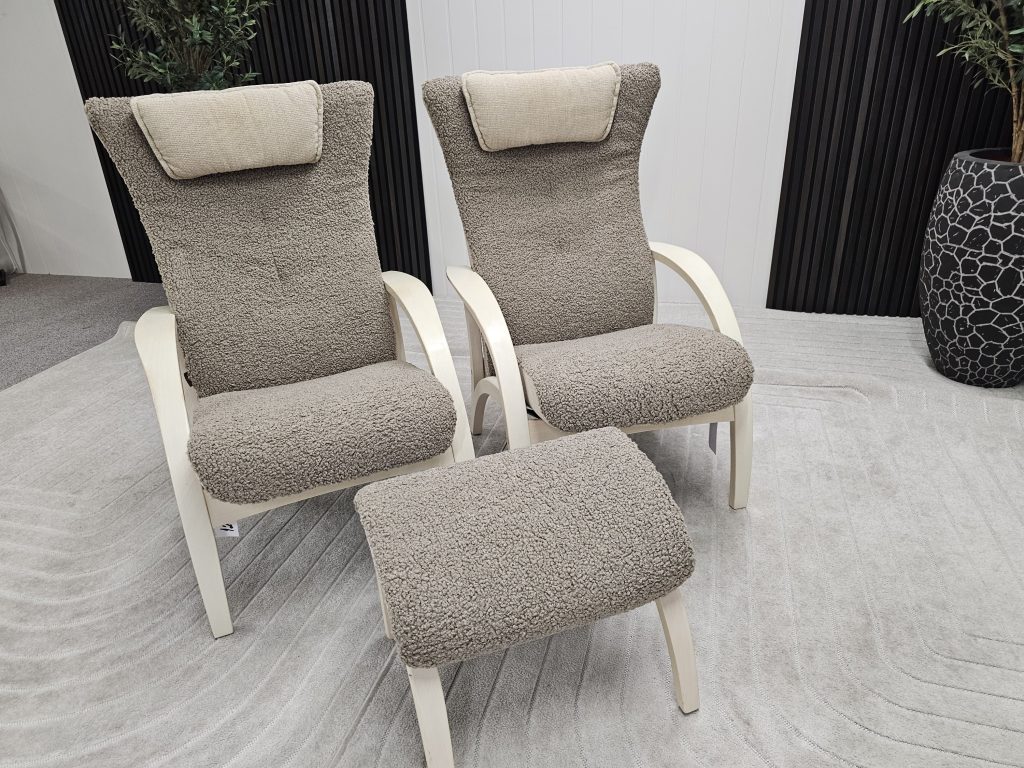 2 stk. Brunstad Delta Adventure lenestoler + krakk